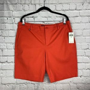 🆕 Lauren Ralph Lauren Size 14P Orange Bermuda Shorts Brand New